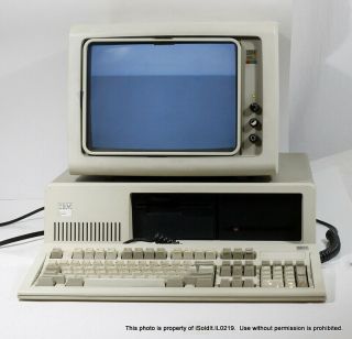 Vintage Ibm Pc Xt 5160,  5153 Color Monitor,  Model M Keyboard - Parts / Repair