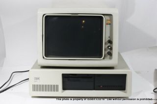 VINTAGE IBM PC XT 5160,  5153 Color Monitor,  Model M Keyboard - PARTS / REPAIR 3