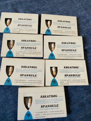 Vintage Pharmaceutical Collectibles “eskatrol” - Dexedrine - Appetite Suppressant