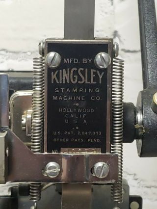 Kingsley Gold Stamping Machine,  Vintage Embossing Machine,  Hot Foil Stamping 2