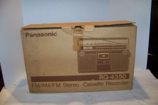 Vintage Panasonic Rq - 4350 Boombox Fm Am Stereo Cassette Radio W Box