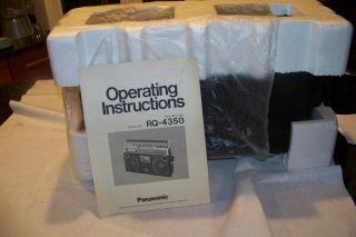 Vintage Panasonic RQ - 4350 Boombox FM AM Stereo Cassette Radio W Box 3
