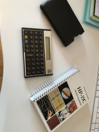 Hp - 15 C Vintage Scientific Calculator With Protective Case And Owners Handbook
