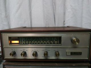Vintage Fisher R - 200b Multiband Fm Stereo Tuner With Walnut Cabinet