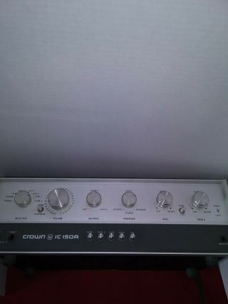 Crown Ic 150 A Stereo Preamplifier Pre Amp.  Vintage