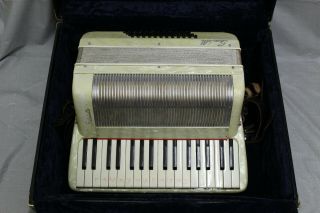 Vintage Scandalli Silvietto 48 Bass Accordion W/ Case