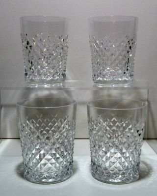 Vintage Waterford Crystal Alana (1952 -) Set Of 4 Double Old Fashioned 4 3/8 "