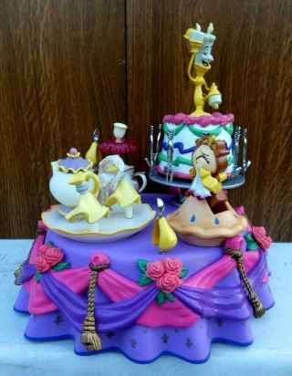 Vintage Rare 1994 Enesco Disney Beauty And The Beast Deluxe Musical Discontinued