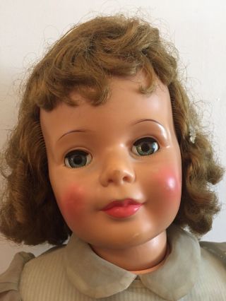 Antique Known Vintage Ideal 35” Patti Playpal Doll Blue Eyes W/outfit