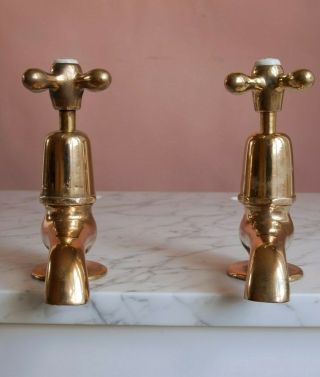 Vintage Sink Taps Brass Fully Antique Basin Hardware Reclaimed