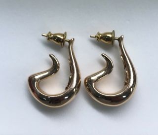 Vintage Robert Lee Morris Signed Rlm 14k Gold Italy Earrings