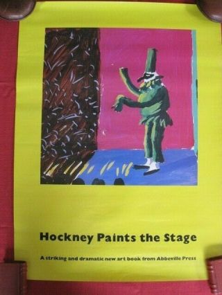Vintage David Hockney Paints The Stage,  1983 Poster