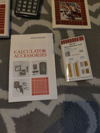 Vintage HP - 34C Calculator box case manuals no power supply no battery, 2