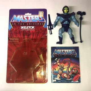 Vintage He - Man Skeletor Figure 8 Back Card Masters Of The Universe 100 Complete