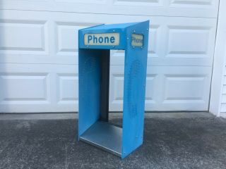 Vintage Outdoor Pay Phone Booth Box Shroud Light Enclosure Payphone Metal Heavy