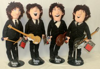 Vintage Applause Beatles Forever 20 " Inch 4 Doll Set With Stands & Tags