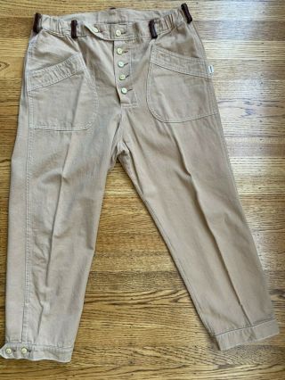 Vintage Style Chapal Race Driving Pants Leather And Cotton Rare Made In France