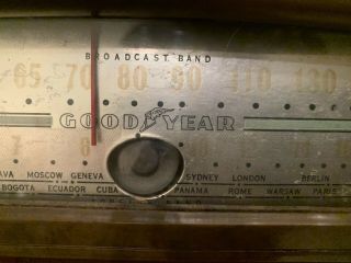 Rare Vintage Goodyear Tire Co Model 015070 Magic Eye Cube Tube Radio 3