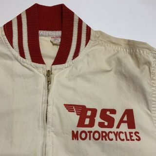 Vintage Bsa Motorcycle Canvas Jacket Champion Vintage 50s 60s George Michael Sm 2
