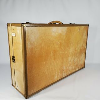 Vintage Hartmann Skymate Large 32 " Suitcase W Key Leather Luggage