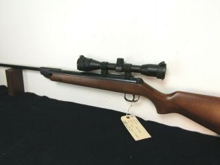 Vintage RWS Diana Model 34 Pellet Air Rifle.  177 Caliber Made In Germany W Scope 2