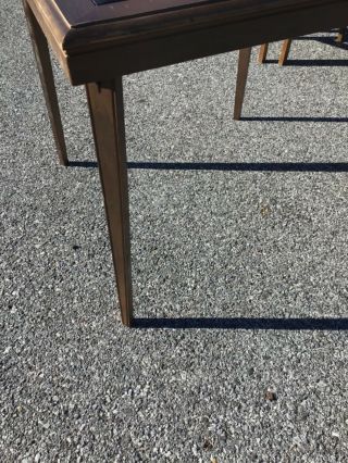 Stakmore Vintage Mid Century Black Folding Portable Card Table c 1960s,  chairs 2