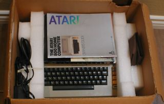 Vintage Atari 800 Computer 48k Ram Manuals Power Supply Cable Cover Box