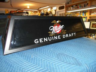 Vintage Large 50 " Miller Draft Pool Table Bar Hanging Light