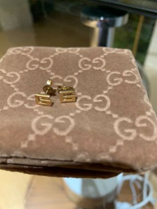 Gucci Vintage 18 Ct Gold Studs Earrings