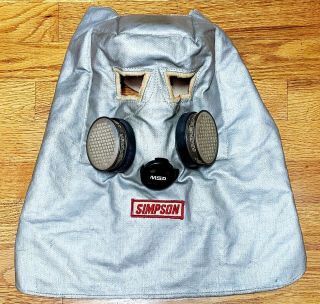 Vintage Simpson Drivers Fire Mask Drag Racing Dragster Cackle Funny Car