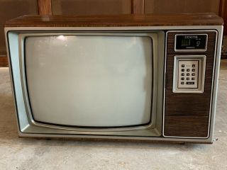 Vintage Zenith Chromatic Tv Television Color Retro Gaming Woodgrain