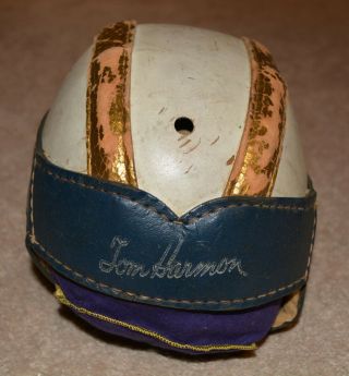 1940 Tom Harmon Leather Football Helmet Michigan Wolverines Childs