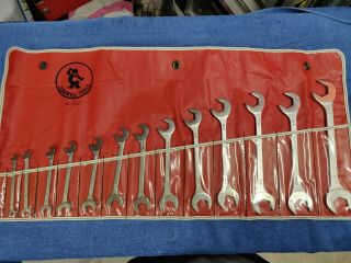 Cornwell Tools Usa 13pc Open End Angled Wrench Set Vintage Sae 1/4 - 1 Inch