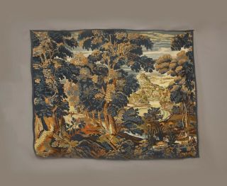 Antique French Aubusson Style Wall Hanging Tapestry | 60x47 Inch | Vintage