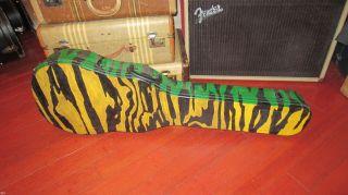 Vintage 1969 Gibson Les Paul Electric Guitar Hard Case Tiger Stripe Painted Cool