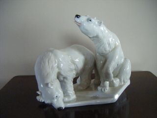 Vintage Karl Ens Porcelain Polar Bears Figurine 2