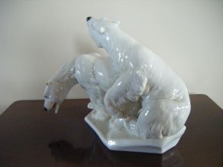 Vintage Karl Ens Porcelain Polar Bears Figurine 3