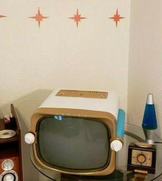 Vintage 1956 Zenith Television Tv Model X1816 Bugeye Restored Cabinet