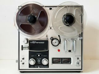 Collectible Vintage 4 - Track Reel To Reel Recorder Player Akai 1710