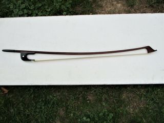 Vintage Upright Bass Bow,  German Style,  Serviced,  Rehair