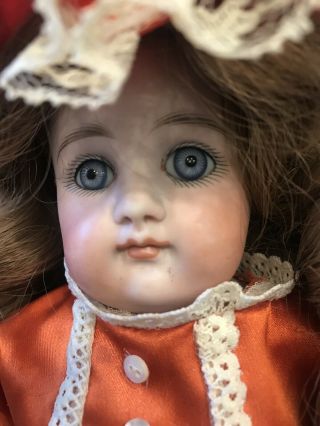 Gorgeous 15 Inch Closed Mouth Antique Doll Bisque Head Marked 5 Kid Body Wow