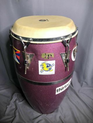 Vintage Latin Percussion M.  Cohen Purple Fiberglass Conga Drum