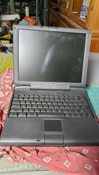 Vintage Apple Macintosh Powerbook 3400c Laptop Computer w/ Power Adapter 2