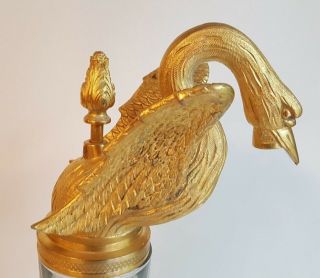 Gilt Bronze Figural Swan Faucet Signed Raul Martins Large,  Heavy,  Vintage,