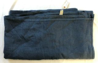 Libeco Napoli Vintage Large Blanket / 108 " X 92.  5 " / Navy / Belgian Linen / Nwts