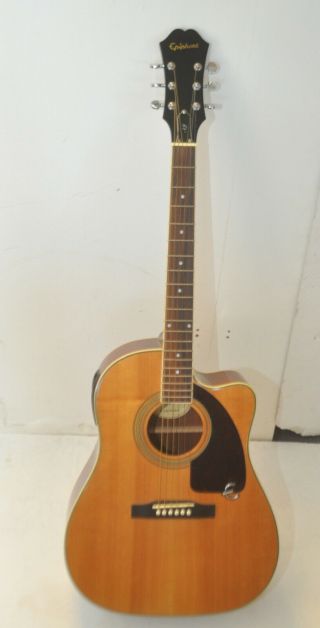 Vintage Epiphone Aj - 200sce Jumbo Acoustic - Electric Guitar,  Natural