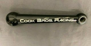 Vintage Cook Bros.  Racing Black Aluminum 175mm Cranks w/Shimano 48/38/28 Rings 2