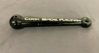 Vintage Cook Bros.  Racing Black Aluminum 175mm Cranks w/Shimano 48/38/28 Rings 3