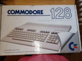 Vintage Commodore 128 With 1571 Disk Drive Personal Computer C128 Console Boxed