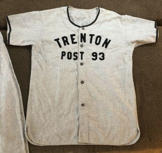 Vintage 1940’s American Legion Post 93 Trenton Schroth’s Baseball Team Uniform 2